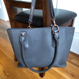 SALE Dagne Dover Midi Tote Graphite with Rose Gold